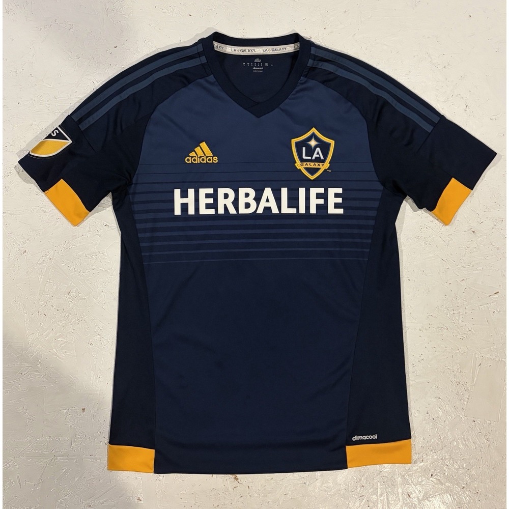 Adidas LA Galaxy 2013/14 MLS Away Soccer Jersey Blue M32982 Mens S Gerrard